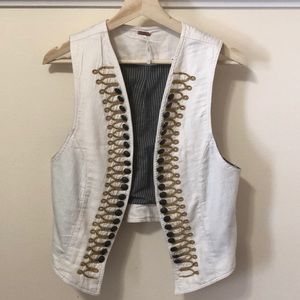 Free People Beatles Inspired Military Vest